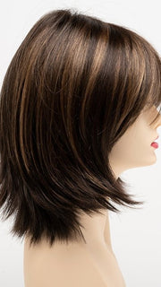 AMARETTO-CREAM | Dark Brown roots with overall Medium Brown base with Honey Blonde highlights