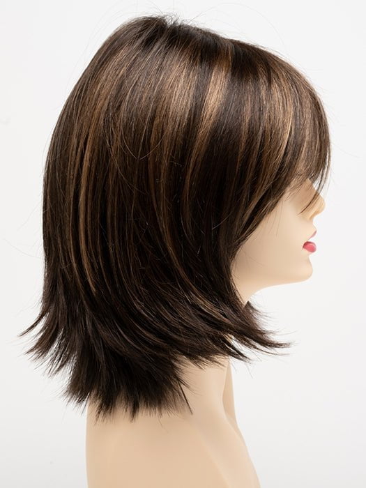 AMARETTO-CREAM | Dark Brown roots with overall Medium Brown base with Honey Blonde highlights