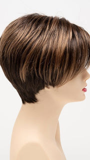 AMARETTO-CREAM | Dark Brown roots with overall Medium Brown base with Honey Blonde highlights