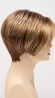 GOLDEN-NUTMEG | Medium Brown roots with overall Warm Cinnamon base and Golden Blonde highlights