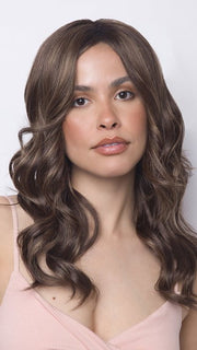 AVALON by Rene of Paris in MARBLE-BROWN-R | Medium Brown Evenly Blended with Light Honey Brown With Dark Roots