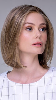 CAMERON LITE PETITE by Jon Renau in 24BT18S8 SHADED MOCHA | Dark Ash Blonde/Honey Blonde Blend, Shaded with Medium Brown