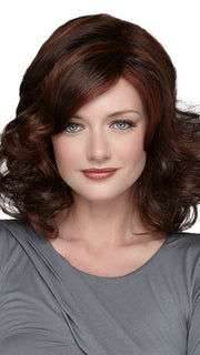 CASUAL CURLS by TressAllure in 10/130R | Bright Red with Medium Brown Roots