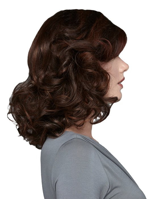 CASUAL CURLS by TressAllure in 10/130R | Bright Red with Medium Brown Roots