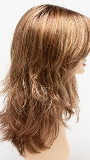 CREAMED-COFFEE | Medium Brown roots and base with Cinnamon and Golden Blonde highlights