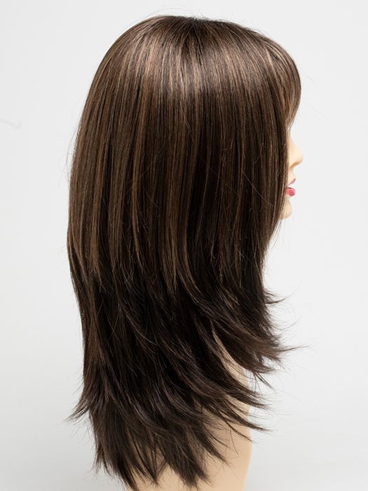 AMARETTO-CREAM | Dark Brown roots with overall Medium Brown base with Honey Blonde highlights