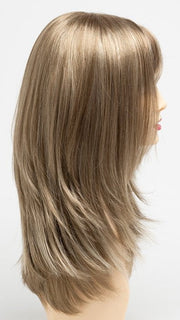 GINGER-CREAM | Dark Beige Blonde underneath highlighted on top with Light Beige Blonde