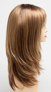 GOLDEN-NUTMEG | Medium Brown roots with overall Warm Cinnamon base and Golden Blonde highlights