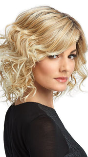 IT CURL by Raquel Welch in RL16/88 PALE GOLDEN HONEY | Dark Natural Blonde Evenly Blended with Pale Golden Blonde