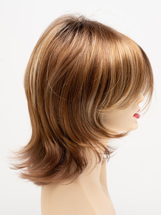 CREAMED-COFFEE | Medium Brown roots and base with Cinnamon and Golden Blonde highlights