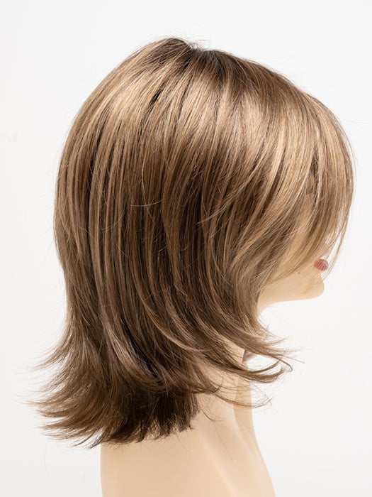 TOASTED-SESAME | Medium Brown roots with overall Warm Cinnamon base and Golden Blonde highlights