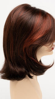 CHOCOLATE-CHERRY | Dark Brown roots with overall Medium Brown base with Deep Red highlights