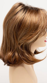 CREAMED-COFFEE | Medium Brown roots and base with Cinnamon and Golden Blonde highlights