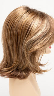 GOLDEN-NUTMEG | Medium Brown roots with overall Warm Cinnamon base and Golden Blonde highlights