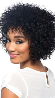 A short style with tight, spiral curls