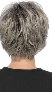 CHROMERT1B | Gray & White With 25% Medium Brown Blend & Off-Black Roots