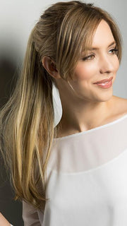 PONY WRAP 14" by ESTETICA in R12/26CH | Light Brown w/Chunky Golden Blonde Highlights