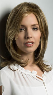MONO WIGLET 413-MP by ESTETICA in R12/26CH | Light Brown w/Chunky Golden Blonde Highlights