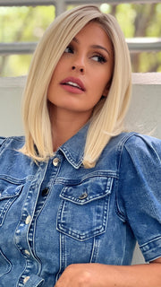 UNDER CUT BOB by TressAllure in 24/102/R12 | Gold Blonde with Platinum Highlights