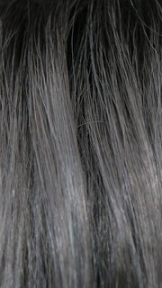 SMOKY-GRAY-R | Medium Gray with silver highlights and blue undertones with Dark Roots