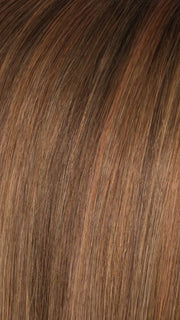 Color SOFT-COPPER/ROOTED = Medium Auburn, Copper Red, and Light Auburn blend with Dark Roots