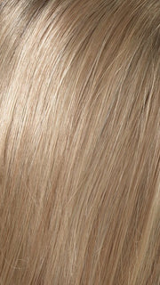 SPARKLING CHAMPAGNE | Medium brown at roots-overall strawberry blonde highlighted with soft golden blonde