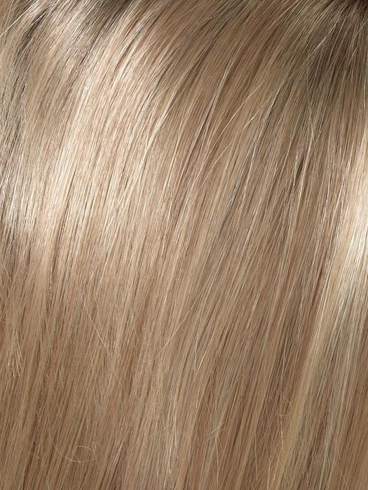 SPARKLING-CHAMPAGNE | Medium Brown roots with overall Strawberry Blonde base and soft Golden Blonde highlights