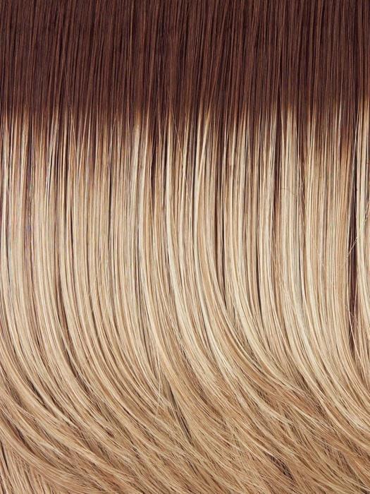 Color SS14/88 = Golden Wheat: Medium Blonde streaked with Pale gold highlights, medium brown roots