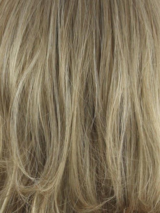 SUGAR CANE R | Platinum Blonde and Strawberry Blonde Evenly Blended Base with Light Auburn highlights with Dark Brown roots