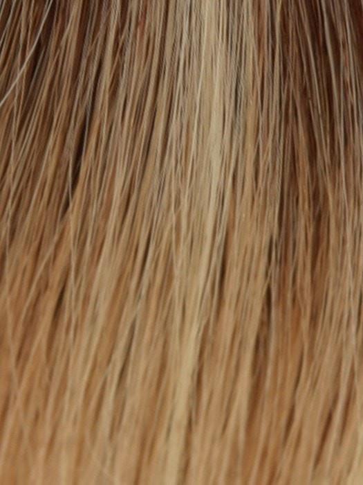 SUNSHINE GOLD | Dark Brown Root and Light Blonde Blended with Light Red Tones