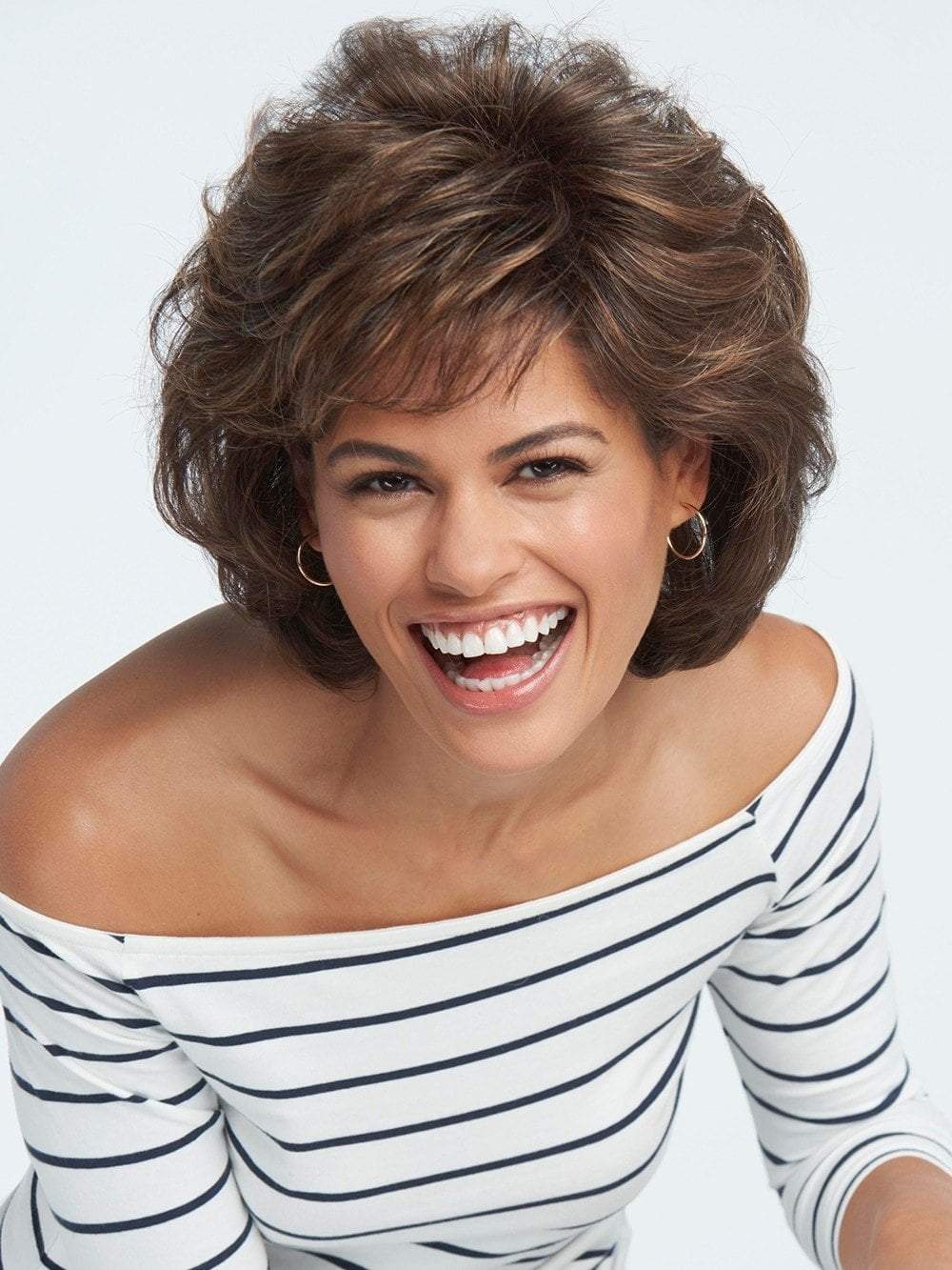 SALSA by Raquel Welch in R829S GLAZED HAZELNUT | Rich Medium Brown with Ginger Highlights on Top
