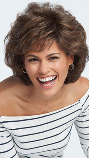 SALSA LARGE by Raquel Welch in R829S GLAZED HAZELNUT | Rich Medium Brown with Ginger Highlights on Top
