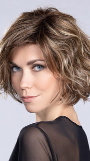 SOUND by Ellen Wille in TOBACCO ROOTED 12.26.27 | Lightest Brown, Light Golden Blonde, and Dark Strawberry Blonde Blend with Shaded Roots
