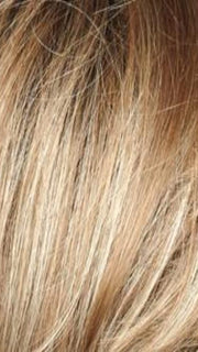 SPRING HONEY-R | Honey Blonde Evenly Blended with Gold Platinum Blonde with Dark Brown roots
