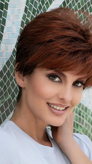 TIFFANY LARGE by Envy in CHOCOLATE CHERRY | Dark Brown roots with overall Medium Brown base with Deep Red highlights