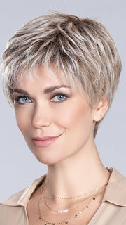 TIME COMFORT by Ellen Wille in PEARL BLONDE ROOTED 101.20.25 | Pearl Platinum Blended with Light Strawberry Blonde and Lightest Golden Blonde with Shaded Roots
