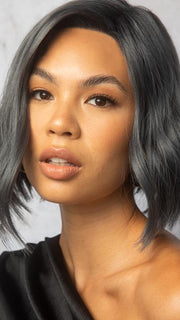 CHIC WAVEZ by Rene of Paris in MIDNIGHT-STONE | Gray Stone Base with Off-Black Roots
