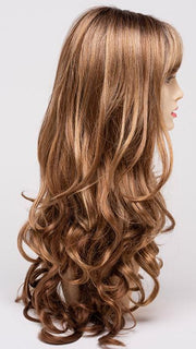 GOLDEN-NUTMEG | Medium Brown roots with overall Warm Cinnamon base and Golden Blonde highlights