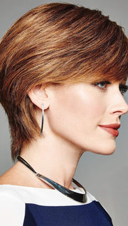 The Sheer Indulgence monofilament top creates natural movement and offers additional styling versatility