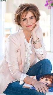 A wispy bang completes the look | Color: GL29-31