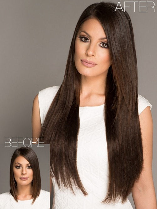 Before & After | Lilly Ghalichi Hair by Bellami | Remy Human Hair Extensions | Color 2