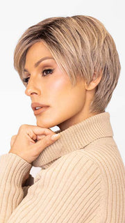 Roxie in ON THE COVER by RAQUEL WELCH in color RL17/23SS ICED LATTE MACCHIATO | Honey Blonde Shaded with Cool Blonde