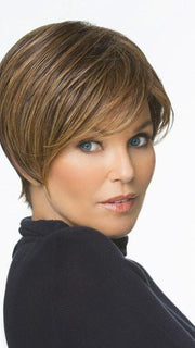 The Excelle® heat-friendly synthetic hair can be styled with heat tools