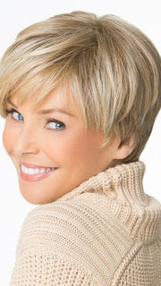 Monofilament crown creates the appearance of natural hair growth where the hair is parted