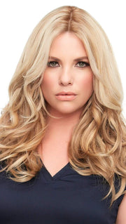 The easiPart French 12" in 12FS8 | Light Gold Brown, Light Natural Gold Blonde and Pale Natural Gold-Blonde Blend, Shaded with Medium Brown