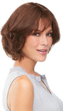 easiPart French 8" Remy Human Hair Topper in 6RN | Dark Brown (Human Hair Renau Natural)
