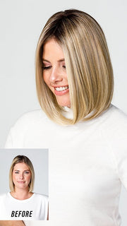 12FS8 SHADED PRALINE | Light Gold Blonde and Pale Natural Blonde Blend, Shaded with Dark Brown