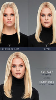 The model is wearing 7 easiPieces + easiPart 18” HH in color FS24/102S12