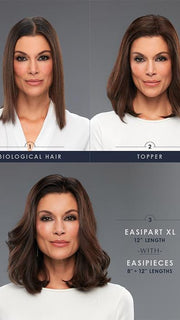 The model is wearing 4 easiPieces + easiPart XL 12” HH in color FS4/33/30A