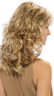 Estetica Felicity : Profile View | Color R12/26CH (Light Brown with Golden Blonde Chunky Highlights)